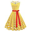 robe a pois jaune pois blanc