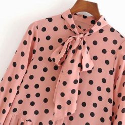Robe à Pois##Robe à Pois<br> Automne Chemise Ajustée - coccinelle-paradis