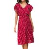 robe a pois col v
