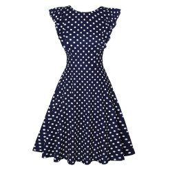 Robe à Pois Courte##Robe à Pois Courte<br> Taille Floral - coccinelle-paradis