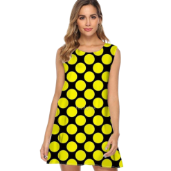 Robe Pois Jaune Courte