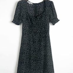 Robe à Pois Courte##Robe à Pois Courte<br> d'été Manches Princesse - coccinelle-paradis