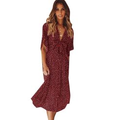 Robe à Pois#robe bleu à pois blanc#Robe à Pois<br> Bleu à Pois Blanc - coccinelle-paradis