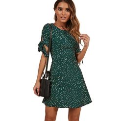 Robes à Pois Courtes##Robe à Pois Courte<br> Plage été Galanterie - coccinelle-paradis