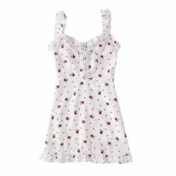 Robes à Pois Courtes##Robe à Pois Courte<br> Floral Soleil Fluide - coccinelle-paradis