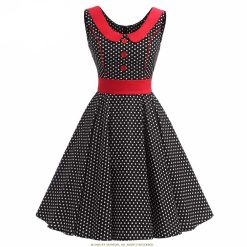 robe cocktail à pois année 50