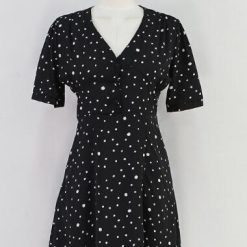 alai robe noir a pois blans