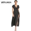 Robe à Pois##Robe à Pois<br> Manches Décolleté Habillé Cocktail - coccinelle-paradis