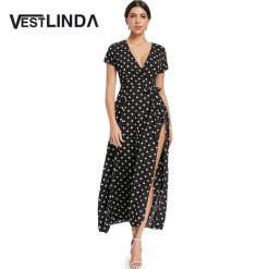 Robe à Pois##Robe à Pois<br> Manches Décolleté Habillé Cocktail - coccinelle-paradis