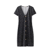 robe chemisier noir a pois