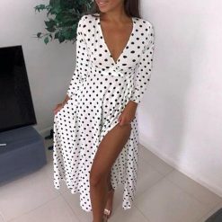 Robe à Pois##Robe à Pois<br> Sexy Automne Manches Longues - coccinelle-paradis
