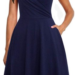 Robes à Pois Courtes#robe à pois bleu marine#Robe à Pois Courte<br> Bleu Marine / Vert / Noir - coccinelle-paradis