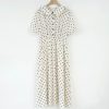 Robe à Pois#robe à pois année 50 bleue a pois blanc#Robe à Pois<br> Année 50 Bleue a Pois Blanc - coccinelle-paradis