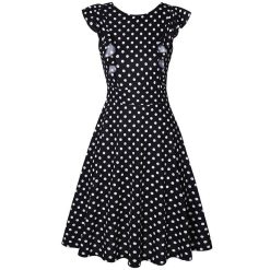 Robe à Pois Courte##Robe à Pois Courte<br> Taille Floral - coccinelle-paradis