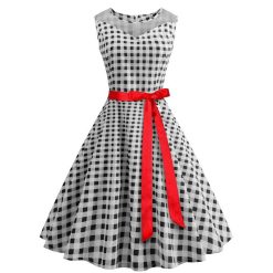 robe a pois été bandeau rouge