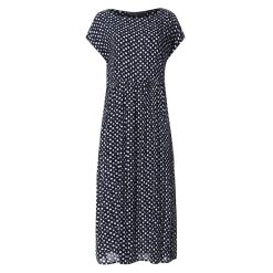 look robe a pois noire dolce vita