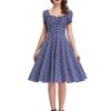 robe a pois bleu marine