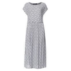 bon prix femme robe blanc noir a pois