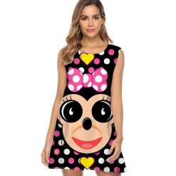 Robes à Pois Courtes#ruban rose à pois violet#Robe à Pois Courte<br> Ruban Rose Violet Fluide - coccinelle-paradis