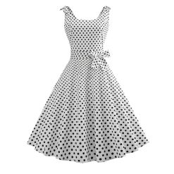 Robe à Pois##Robe à Pois<br> Fleuri Swing Maille - coccinelle-paradis