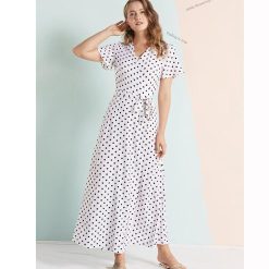 Robe à Pois#parapluie blanc à pois#Robe à Pois<br> parapluie blanc - coccinelle-paradis