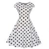 robe pin up noir a pois blanc