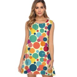 Robes à Pois Courtes#ruban rose à pois violet#Robe à Pois Courte<br> Ruban Rose Violet Fluide - coccinelle-paradis