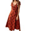 Robes à Pois Courtes##Robe à Pois Courte<br> damskie manches - coccinelle-paradis