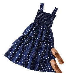 Robe Plissee A Pois