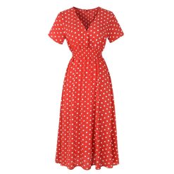 Robes à Pois Courtes##Robe à Pois Courte<br> Maxi Guipure Bureau - coccinelle-paradis