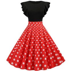Robe A Pois Grande Taille De Soiree Rouge