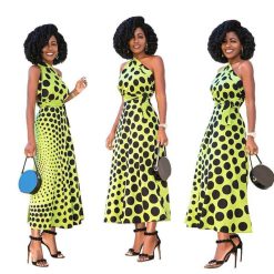 Robe Longue A Pois Style Lingerie