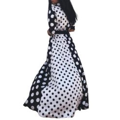 Robe Boheme A Pois Longue Blanche Ete