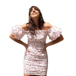 Robe A Pois Courte Sexy
