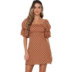 Robe Manche Longue A Pois Vintage A Rosegal