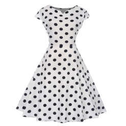 Robe De Danse Rock À Pois Année 50 Elegante