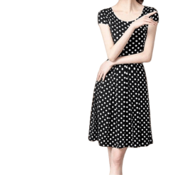 Robe Avec Cerises À Pois Courte