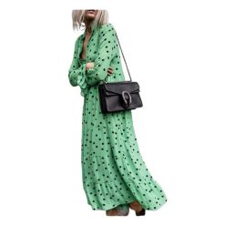 Robe Longue A Pois Fourreau Vintage