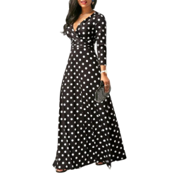 Robe De Diner Gala Soirée À Pois