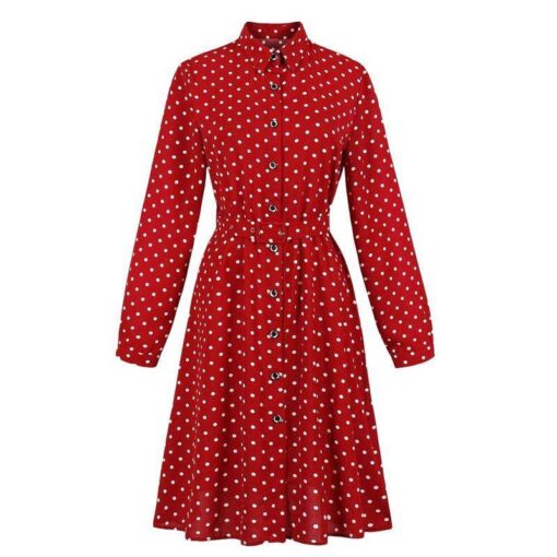 Robe A Pois Grande Taille Rouge
