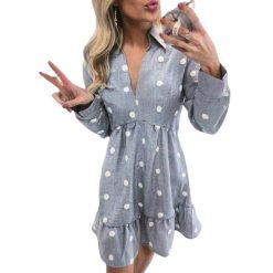 Robe Longue A Pois Tenue Femme Vintage