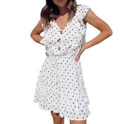 Robe Dentelle A Pois Femme
