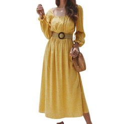 Robe Longue A Pois Tunique Mousseline Soie