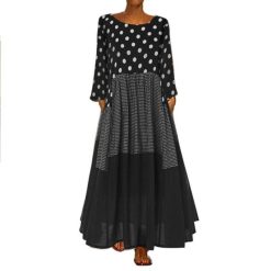 Robe Longue A Pois Maxi