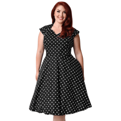 Robe À Pois Courte Taille Large 3XL