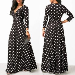 Robe Longue A Pois Soiree Bustier