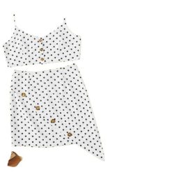 Robe Moulante A Pois Debardeur