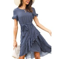 Robe D Ete A Pois Ceintures Femme Mode