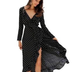 Robe Longue A Pois Maxi