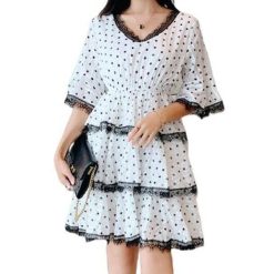 Robe Dentelle A Pois